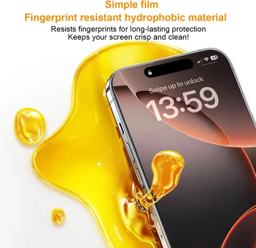 Vista 3 de OneFish Protector de pantalla de vidrio templado de borde completo para iPhone 11 Pro/XS/X de 5.8 pulgadas, paquete de 2 refuerzos de bordes, HD