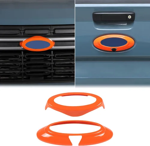 Vista 12 de Emblemas delanteros y traseros para auto, anillo, cubierta, compatible con Ford Maverick 2022-2024, emblema de maletero trasero, emblema