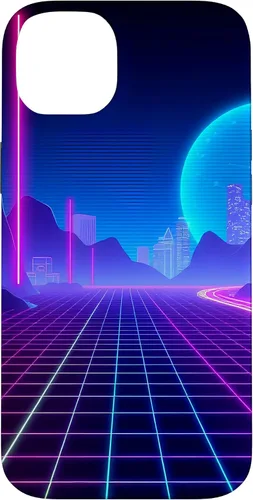 Vista 15 de Vaporwave Aesthetic Synthwave Retrowave 80s 90s Art Case for iPhone 16
