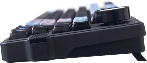Vista 6 de GK GAMAKAY Teclado mecánico LK75 con junta al 75% con pantalla inteligente TFT 2 en 1 y perilla, Bluetooth 5.02.4GHzUSB-C con cable MDA Perfil