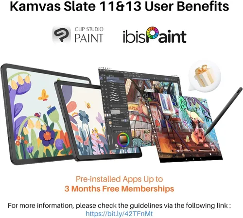 Vista 7 de HUION KAMVAS Slate 11 Tableta de dibujo independiente sin necesidad