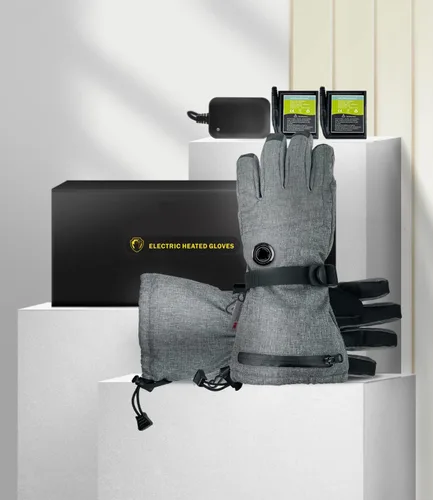 Vista 7 de Aroma Season Guantes térmicos con batería recargable para hombres y mujeres, guantes de invierno alimentados por pilas, actividades al aire libre