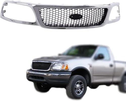 Vista 14 de CarPartsDepot Nuevos Piezas de Reemplazo Parte Delantera Derecha del Lado del Pasajero Argent Grille Grill Compatible con 1976-1977 FORD F-350 F-250