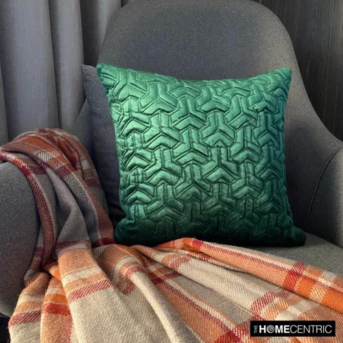 Vista 6 de The HomeCentric Funda de almohada con cremallera, fundas decorativas de color verde esmeralda de 12 x 12 pulgadas, fundas de almohada acolchadas