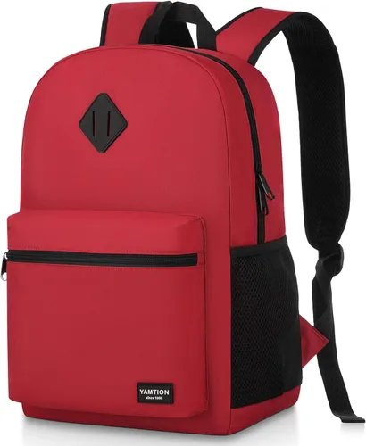 Vista 9 de YAMTION Mochila escolar, mochila clásica unisex para adolescentes con puerto USB para escuela secundaria, universidad, oficina, trabajo, viajes