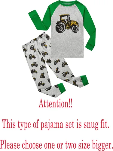 Vista 2 de Family Feeling Dinosaur Little Boys Kids Pajamas Sets 100% Cotton Long sleeve Pjs