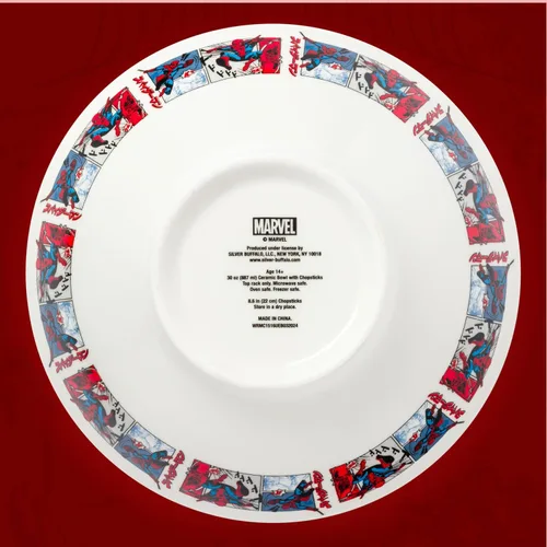 Vista 45 de Silver Buffalo Sanrio Hello Kitty Flowers, cuenco de ramen con palillos Patrón de flores de Hello Kitty