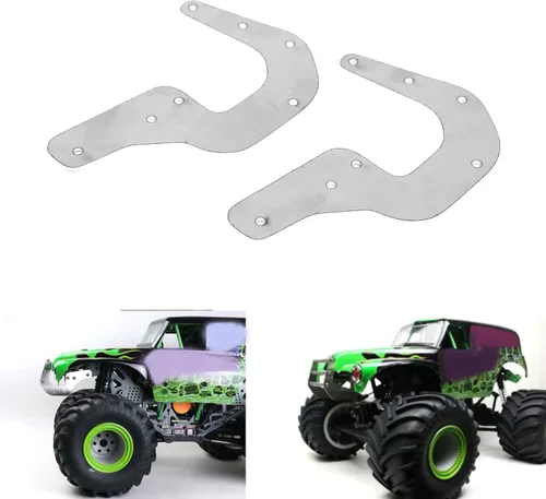 Vista 9 de Juego de parachoques delantero RC, aluminio, anticolisión para LOSI LMT para coche de eje sólido 4WD