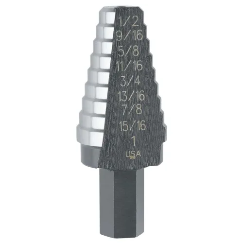 Vista 9 de Broca escalonada UniBit, de Irwin Tools, de 3/16 a 1/2 pulgada