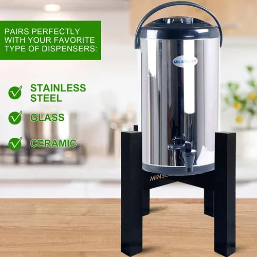 Vista 7 de Soporte ajustable para dispensador de bebidas, soporte para dispensador de 6 a 11 pulgadas, se adapta a tarros de agua de vidrio de 1 a 3 galones