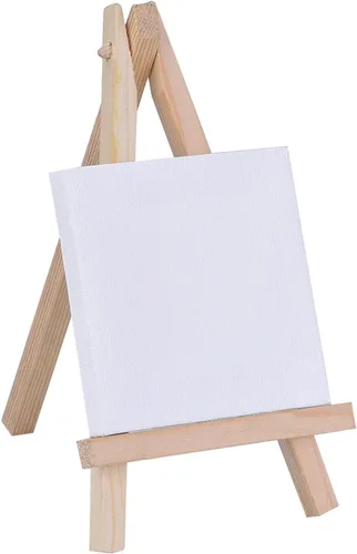 Vista 4 de Mini paneles de lienzo para pintar y dibujar manualidades, paquete de 24 (3 x 3 pulgadas)