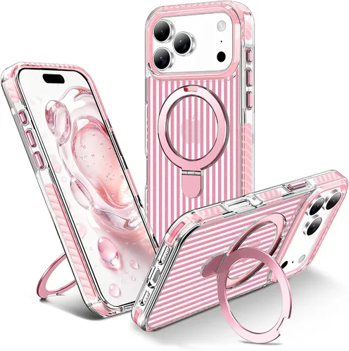 Vista 76 de Funda para iPhone 11 con soporte giratorio de 360°, color negro