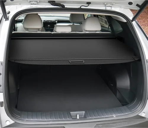 Vista 5 de Octomo Funda de carga retráctil para Hyundai Tucson 2021-2025 (gas e híbrido), cubierta de seguridad para maletero, color negro, compatible