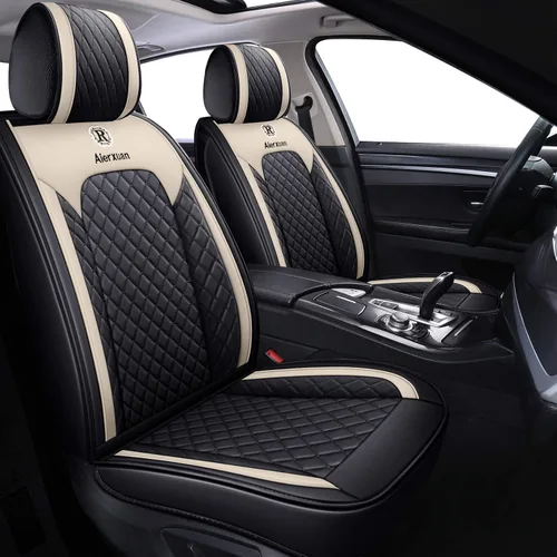 Vista 13 de 2 fundas de asiento delantero para mujer, de cuero, impermeables, universales para Ford Fusion Focus Edge, Beetle, Kia Soul C300 CC, Hyundai