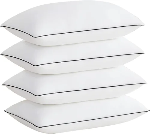Vista 8 de Acanva Almohadas de Cama Refrescantes para Dormir, Relleno de Microfibra 3D de Calidad de Hotel de Lujo con Funda Transpirable para Personas que