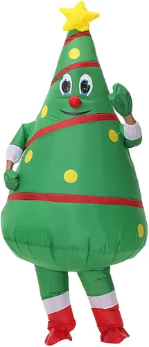 Vista 5 de DeHasion Disfraz inflable de Navidad para adultos, Navidad, Halloween