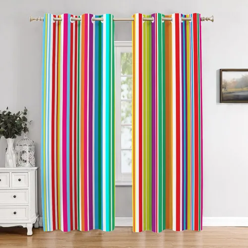 Vista 77 de Cortinas de cocina de hojas de arce otoñales para ventanas, hojas verdes y rojas sobre cenefas opacas negras, tratamientos de ventana de poliéster