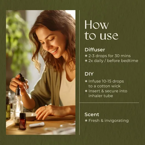 Vista 5 de Gya Labs Breathe - Mezclas de aceites esenciales 100% puros, naturales y fáciles de respirar de eucalipto, menta y más para limpiador humidificador
