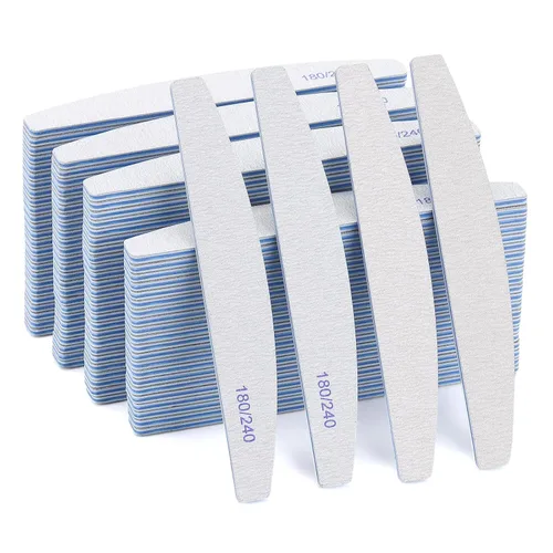 Vista 11 de BTYMS 10 piezas de limas de uñas de grano 100/180 - Tablas de esmeril de doble cara para uñas acrílicas, de gel y naturales