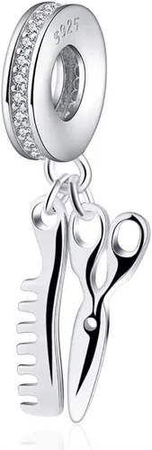 Vista 8 de Dijes de cuentas de plata de ley 925 que se ajustan a pulseras y collares Pandora, regalos de joyería para mujeres