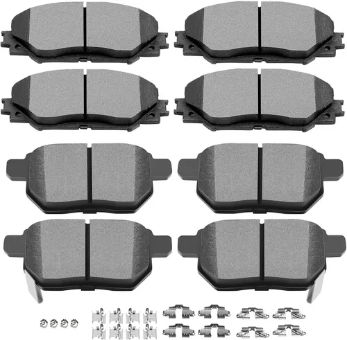 Vista 13 de SCITOO Juego de pastillas de freno de cerámica delanteras y traseras D374 D465 para Acura CL 1997-1999, Honda Civic 2002-2003 2006-2011, para Honda