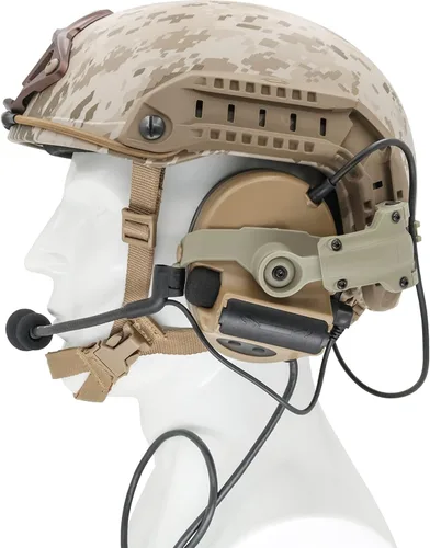 Vista 2 de Adaptador de riel ARC para casco para auriculares tácticos COMTA Airsoft Sports Beige Bronceado