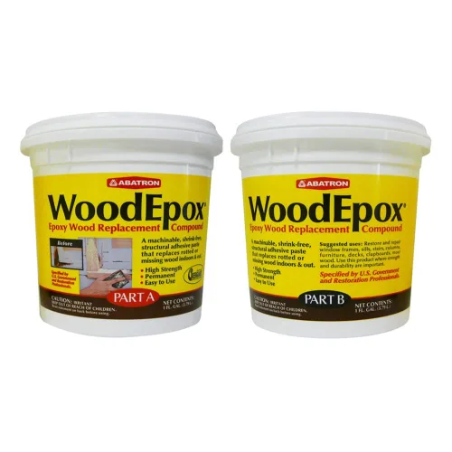 Vista 6 de Abatron WoodEpox Kit - 12 oz - Relleno adhesivo epoxi estructural de 2 partes - Masilla de relleno de madera Repara madera dañada, fácil de usar