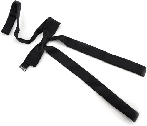 Vista 6 de TopTie Pajarita Western Satén Negro, Negro
