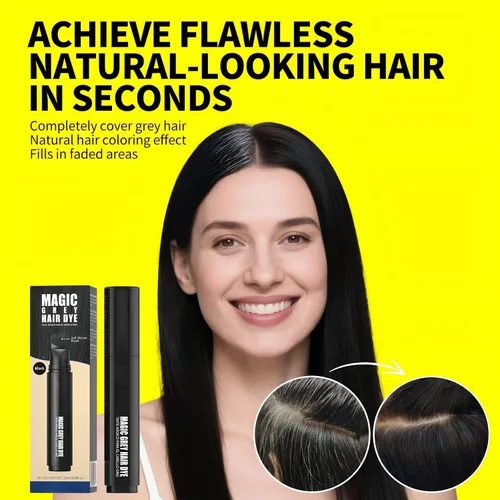 Vista 4 de Gowwim Root Touch Up - Tinte para el cabello, tinte temporal para raíces grises, negro, 0.68 onzas