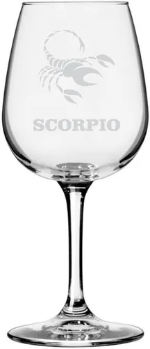 Vista 14 de Símbolo del zodiaco grabado multiusos 12.75oz Copa de vino Géminis