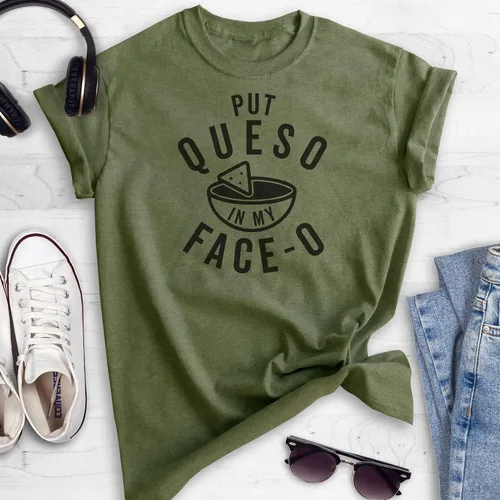Vista 2 de Evertree Clothing Put Queso in My Face-O Shirt, Unisex Mujer Camisa Nacho, Camisa Comida Mexicana, Camisa Queso