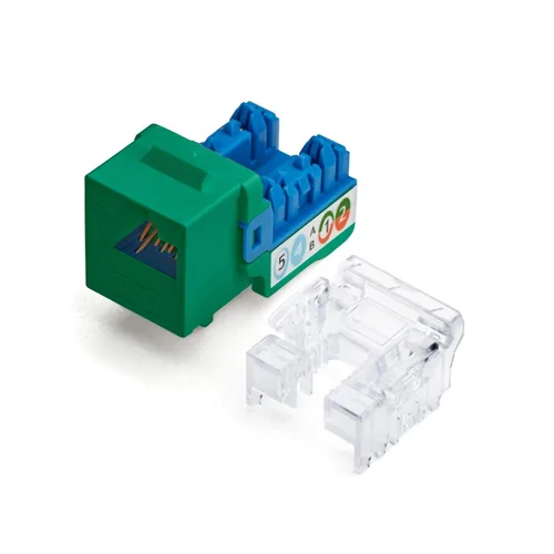 Vista 4 de TRUE CABLE Conector Keystone Cat5e, sin blindaje (UTP), perforado de 90 grados, PoE++ (4PPoE) 100W, certificación UL, verificado ETL, certificado