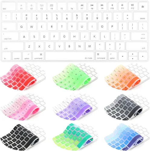 Vista 7 de Allinside Cubierta transparente para teclado Apple Magic (MLA22LL/A) con diseño de EE. UU