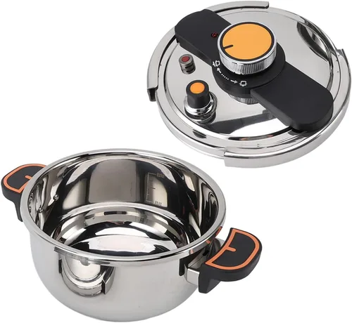 Vista 7 de JTLB Olla a presión profesional de acero inoxidable con calefacción uniforme eficiente y de gran capacidad, olla para conservas de cocina casera (5L)