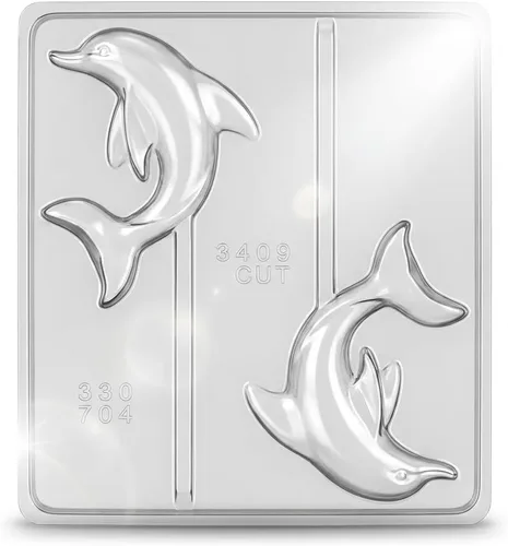 Vista 4 de Dolphin Lollipop Chocolate Candy Mold 3409