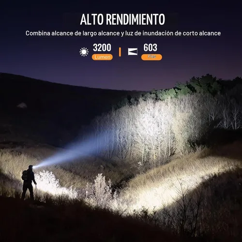 Vista 2 de 77outdoor Sofirn HS43 - Linterna frontal con luz roja, 3200 lúmenes