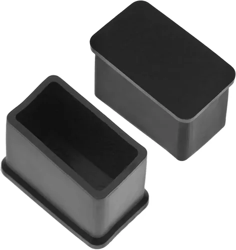 Vista 3 de Bonsicoky 20 tapas rectangulares de goma para patas de muebles de 1.18 x 0.59 pulgadas (1.181 in x 0.591 in), protectores de piso flexibles