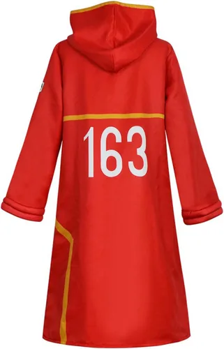 Vista 6 de Luffy Cosplay Egghead Arc Coat Disfraz Anime Chaqueta con capucha para adultos