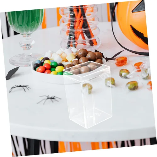 Vista 2 de ULTECHNOVO Conjuntos de elegantes cajas de dulces de plástico para bodas fiestas de cumpleaños DIY galletas cajas de embalaje de galletas