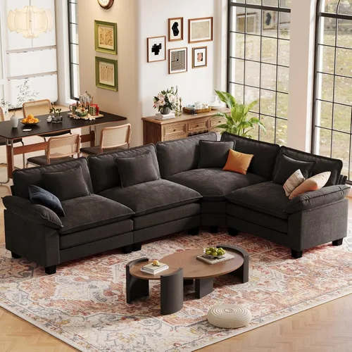 Vista 140 de CDCASA Silla de acento de gran tamaño de 50'' con otomana Asiento extra ancho y profundo estilo sofá nube para sala de estar, dormitorio, rincón