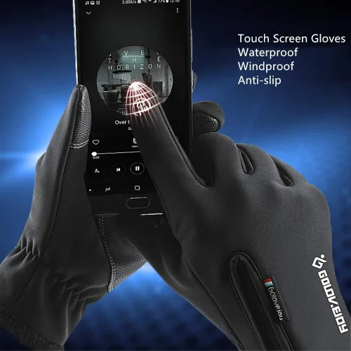 Vista 2 de Guantes y guantes para pantalla táctil guantes para mujer y hombre increíbles 7 actividades al aire libre invierno más cálido resistente al viento