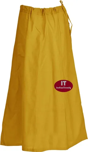 Vista 35 de Indian Trendy Sari Enagua de Algodón Cosida Cintura Ajustable Sari Enagua Forro Falda