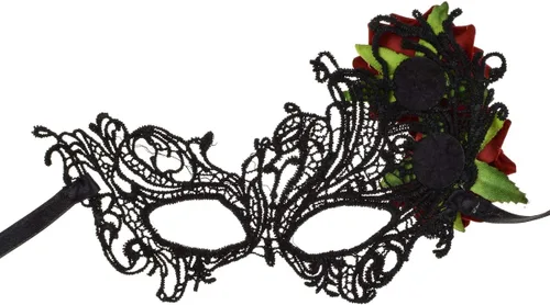 Vista 2 de DDazzling Máscara de encaje para mujer, diseño de rosas