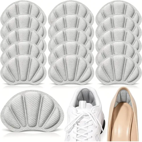 Vista 10 de Insertos para Talón de Zapatos, 16 Piezas de Almohadillas de Cojín para Talón de Malla Autoadhesivas para la Parte Posterior del Talón, Insertos