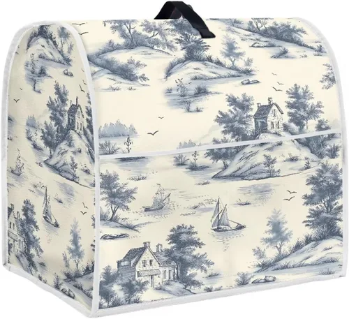Vista 45 de Talayituse Beach Turtle Starfish Print Stand Mixer Cover for 4.5-5 Quarts Kitchen Aid, Washable Mixer Dust Cover with Handle and Pocket Kitchen