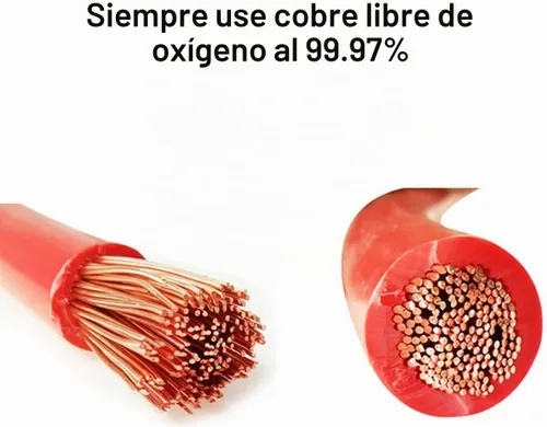 Vista 4 de Conjunto de cables de batería 8AWG-2FT, cable de alimentación, cables puente inversor de batería de 2 pies con terminales de 3/8