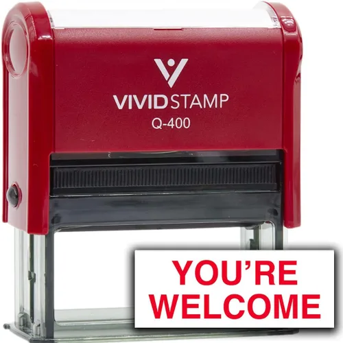 Vista 11 de Vivid Stamp You're Welcome - Sello de goma autoentintado (tinta negra) - Q-300