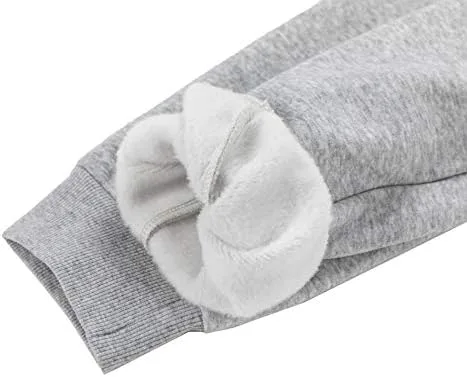 Vista 5 de Pantalones deportivos casuales para niños, pantalones deportivos con cordón, pantalones de microterciopelo para niños o niñas de 3 a 12 años