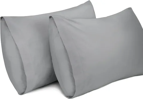 Vista 10 de Lirex Paquete de 2 fundas de almohada, 100% algodón, transpirables, 20" x 36" tamaño King estándar, color verde aguamarina