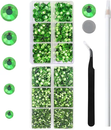 Vista 29 de 6796PCS Diamantes de Imitación Termoadhesivos de Aguamarina Piedras de Cristal de Vidrio para Tela Ropa Camisas Brillantes Parte Trasera Plana